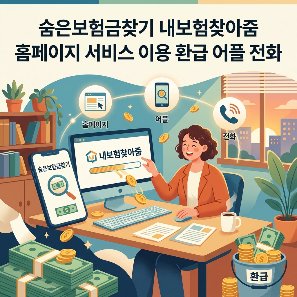 ai thumbnail illustration 숨은보험금찾기 내보험찾아줌 홈페이지 서비스 이용 환급 어플 전화 1791926179