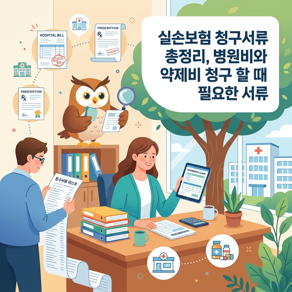 ai thumbnail illustration 실손보험 청구서류 총정리 병원비와 약제비 청구할 때 필요한 서류 1792393436