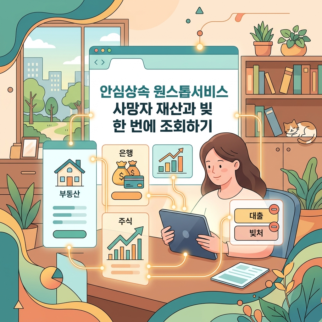 ai thumbnail illustration 안심상속 원스톱서비스 신청방법 사망자 재산과 빚 한 번에 조회하기 1792393270