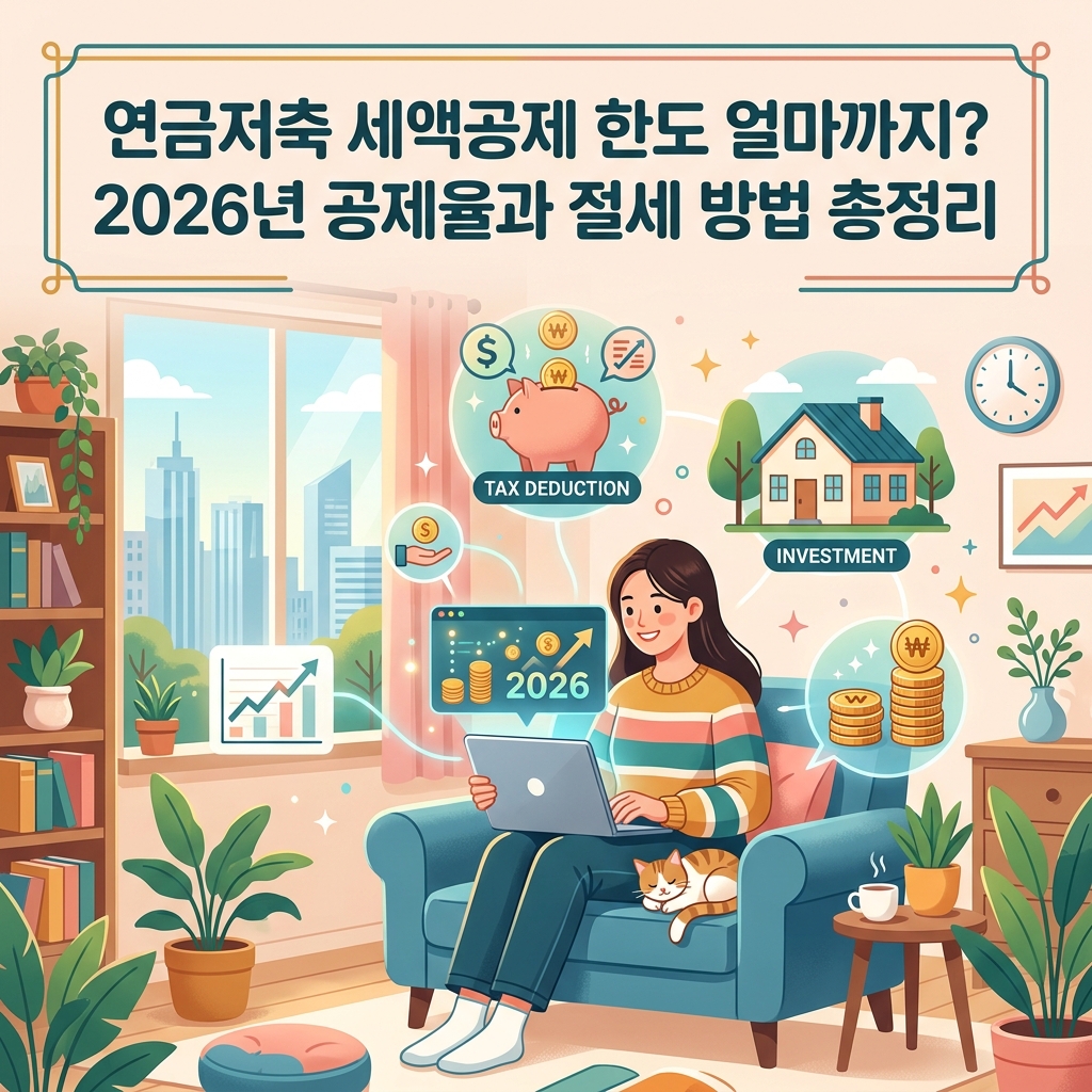 ai thumbnail illustration 연금저축 세액공제 한도 얼마까지 2026년 공제율과 절세 방법 총정리 1792394234