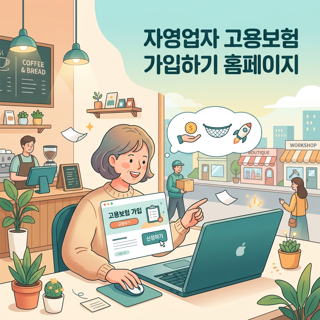 ai thumbnail illustration 자영업자 고용보험 가입하기 홈페이지 1791927665