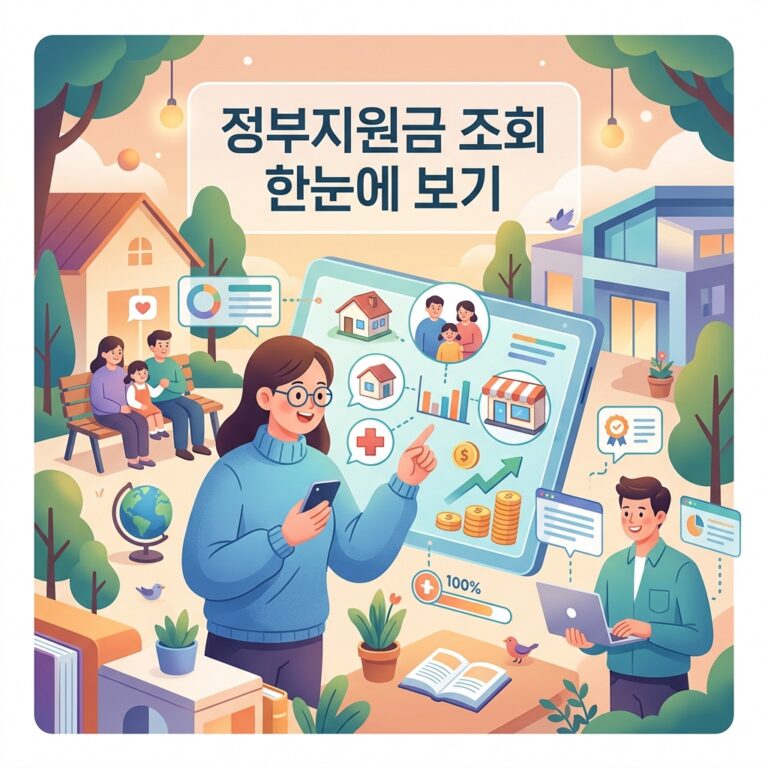 ai thumbnail illustration 정부지원금 조회 한눈에 보기 1791875351