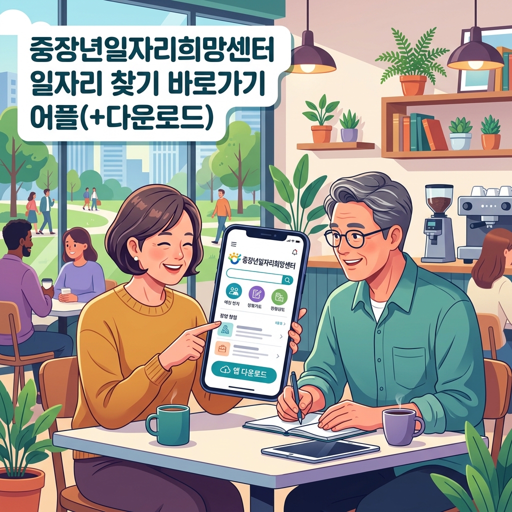 ai thumbnail illustration 중장년일자리희망센터 일자리 찾기 바로가기 어플다운로드 1791925499