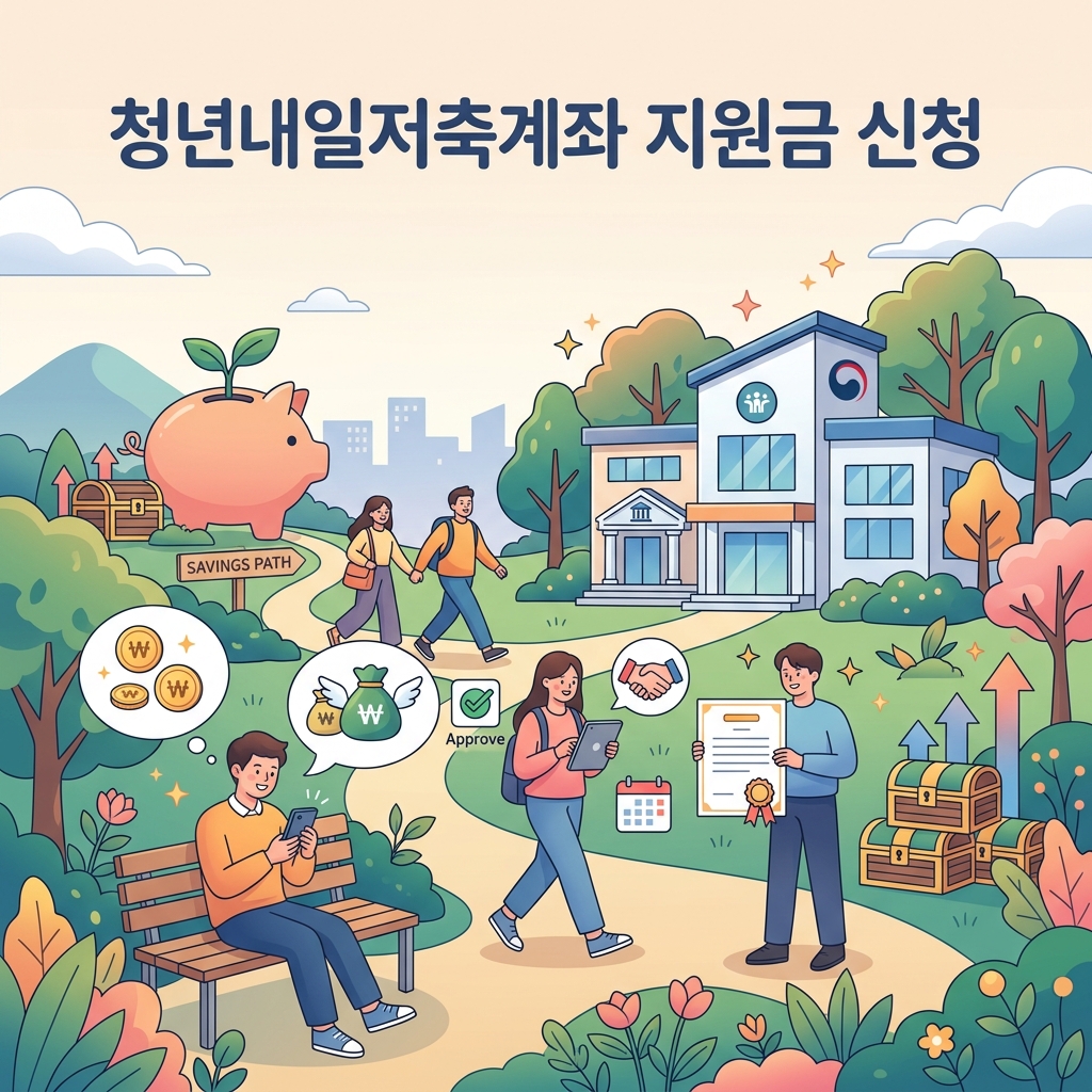 ai thumbnail illustration 청년내일저축계좌 지원금 신청 1791875057
