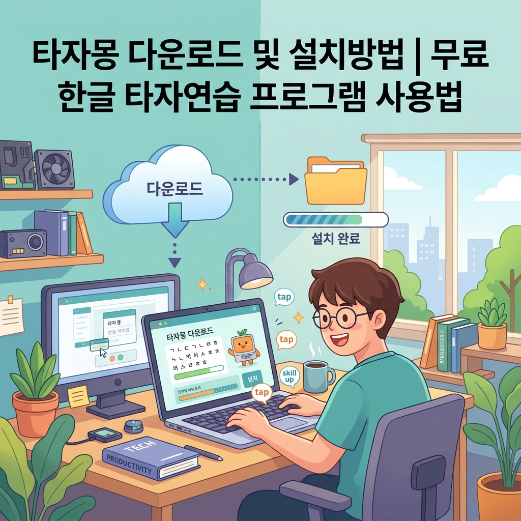 ai thumbnail illustration 타자몽 다운로드 및 설치방법 무료 한글 타자연습 프로그램 사용법 1793431632