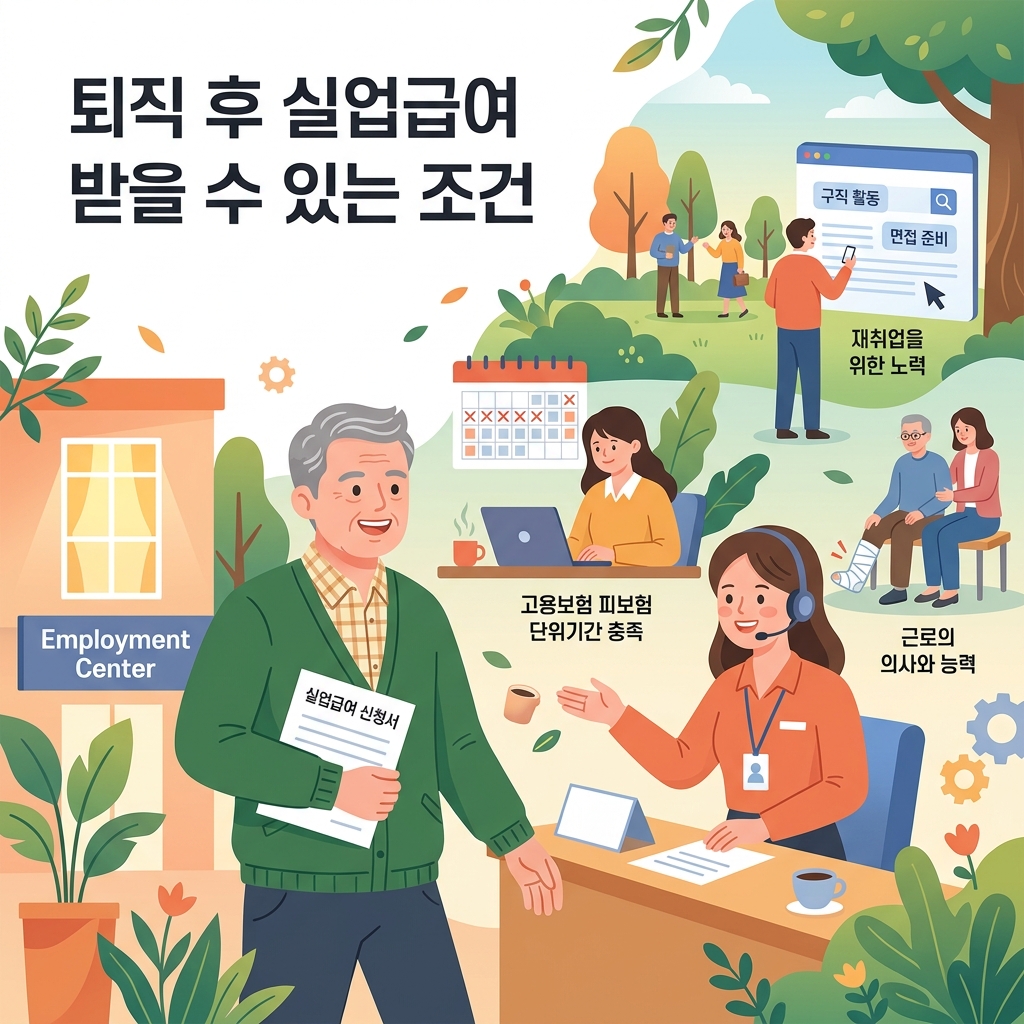 ai thumbnail illustration 퇴직 후 실업급여 받을 수 있는 조건 1792326319