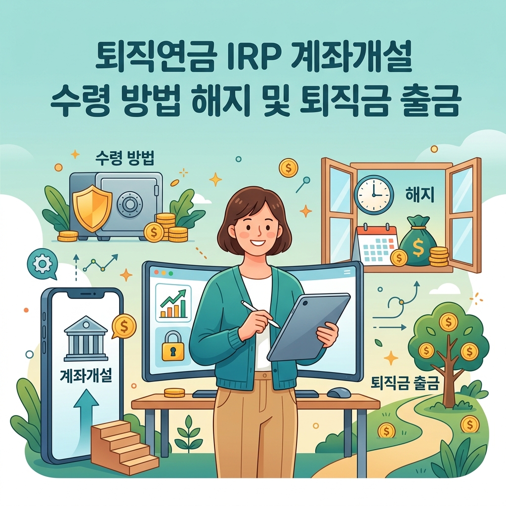 ai thumbnail illustration 퇴직연금 IRP 계좌개설 수령 방법 해지 및 퇴직금 출금 1791928291