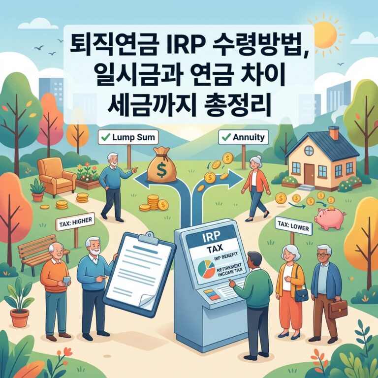 ai thumbnail illustration 퇴직연금 IRP 수령방법 일시금과 연금 차이 세금까지 총정리 1792394682