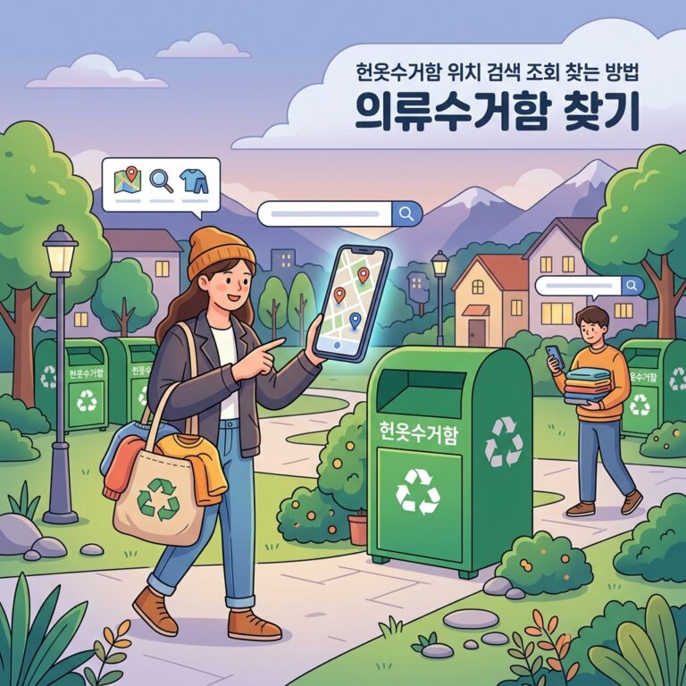 ai thumbnail illustration 헌옷수거함 위치 검색 조회 찾는 방법 의류수거함 찾기 1791940065