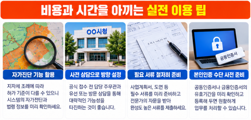 산지전용통합정보시스템 산e랑 운영 이용 방법 안내 5 비용과 시간을 아끼는 실전 이용 팁